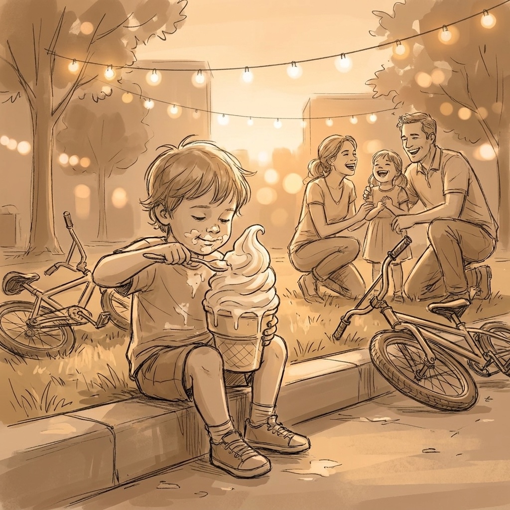 Storyboard sketch: Custard on the curb