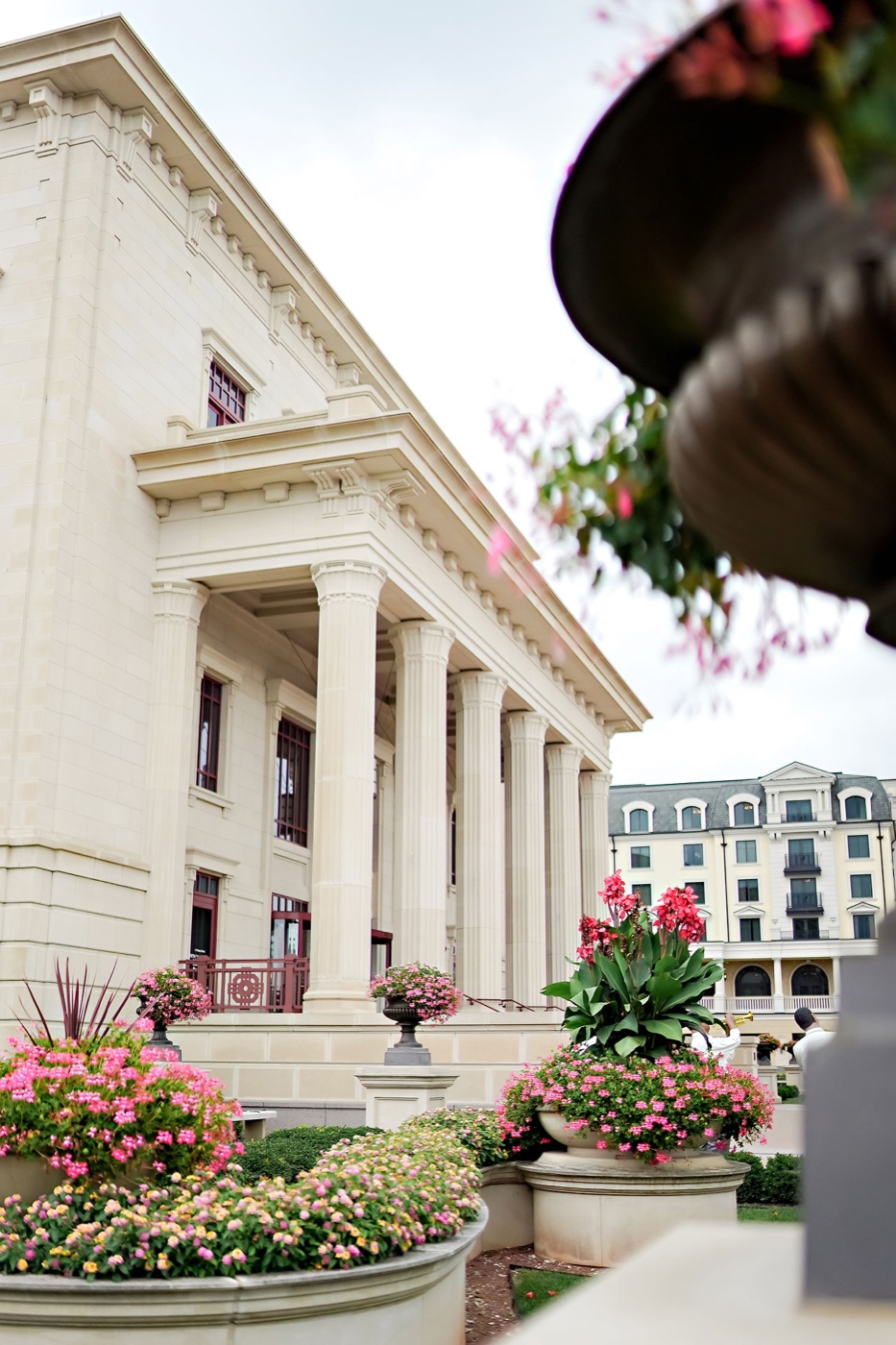 Palladium exterior with flowers